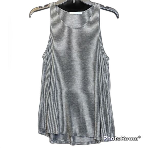 Femme Gray Striped Tank Top Size Small - Picture 1 of 7